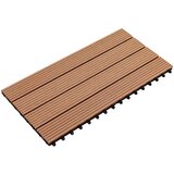  Pločice za decking 6 pcs Smeđa 60 x 30 cm Drvoplastična smjesa | Eponuda.com