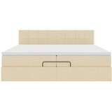  Otomanski krevet s madracem krem 200x200 cm tkanine | shoptok.hr