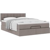  Krevet s otomancem i madracem, taupe boja, 140x190 cm, tkanina | shoptok.hr