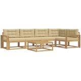  Set vanjskih sofa 6 kom. Bijela i bež Poliester | shoptok.hr