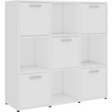 Furnova Knjižna omara bela 90x30x90 cm iverna plošča, (21932975) | Shoptok.si