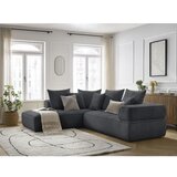 Bobochic Paris Tamno siva kutna garnitura od šenila (s lijevim kutom/u obliku slova L) Whesley – | shoptok.hr
