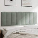 Jastuk za uzglavlje Hanko svjetlosivi 140 cm baršunasti | shoptok.hr
