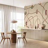  Foto tapeta - Lines and shapes – bead labyrinth on a pale washed background 300x210 | shoptok.hr