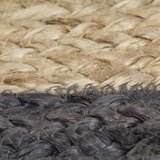  Ručno rađeni tepih od jute s tamnosivim rubom 120 cm | shoptok.hr