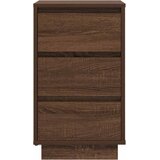  Noćni ormarić s LED svjetlima smeđi hrast 38x34x65 cm | shoptok.hr