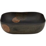Nadgradni Nadpultni umivalnik črn pravokoten 48x37,5x13,5 cm ke | Shoptok.si