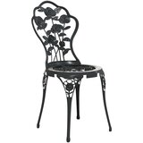 Bistro stolice 2 kom od lijevanog aluminija crne | Eponuda.com