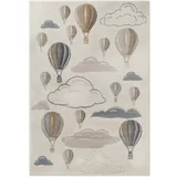 Hanse Home Kremno bela otroška preproga 160x235 cm Hot Air Balloon –