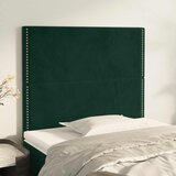  Uzglavlje tamnozeleno 100x5x118/128 cm baršunasto | shoptok.hr