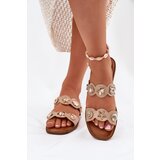 Boto Women's sandals with golden accents beige Jenoriela | Shoptok.si