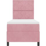 vidaXL Postelja s pomičnim dnom in vzmetnico Roza 80x200 cm Žamet, (22052636) | Shoptok.si