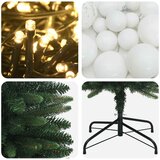  Umjetno usko božićno drvce s kuglicom 150 cm 150 LED lampica | shoptok.hr