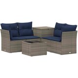  Set sofe 6 kom. Siva i tamnoplava Poli Rattan i čelik | shoptok.hr