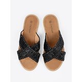 Shelvt Braided black women's flip-flops | Shoptok.si