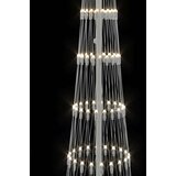  LED božićno drvce s 290 LED svjetlima Topla bijela 250 cm Metal | shoptok.hr
