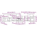  Set vanjskih sofa 7 kom. Prirodna i svijetlo siva | shoptok.hr