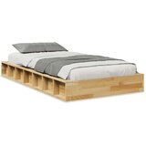 vidaXL posteljni okvir brez vzmetnice 100x200 cm masivni les hrast | Shoptok.si