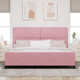 vidaXL Ružičasti Baršunasti Krevet S Okvirom 200x200 cm | shoptok.hr