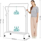 Stalak za odjeću na kotačićima - Bijela | shoptok.hr