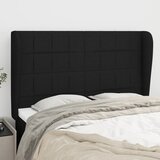  Uzglavlje s ušima crno 147x23x118/128 cm od tkanine | shoptok.hr