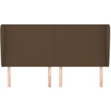  Uzglavlje s ušima tamnosmeđe 163x23x118/128 cm od tkanine | shoptok.hr
