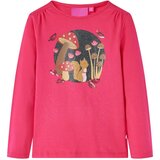 vidaXL Dječja majica dugih rukava jarkoružičasta 128 | shoptok.hr