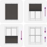 vidaXL Plisirana roleta crna 110x100 cm širina tkanine 109,4 cm | shoptok.hr