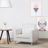 vidaXL naslanjač belo umetno usnje | Shoptok.si