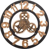  Zidni sat metalni 58 cm zlatno-crni | shoptok.hr