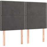  LED uzglavlje tamnosivo 144x5x118/128 cm baršunasto | shoptok.hr