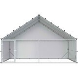  Kokošinjac s krovom Srebrna 300 x 200 x 190 cm Pocinčani čelik | shoptok.hr