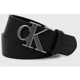 Calvin Klein Jeans Usnjen pas ženski, črna barva, K50K512067