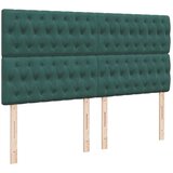 VidaXL Box spring postelja z vzmetnico temno zelena 200x200 cm žamet, (21310697) Slike
