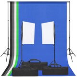 vidaXL komplet za foto studio z lučmi in ozadjem | Shoptok.si