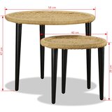  2-dijelni stolić za kavu od prirodne jute | shoptok.hr