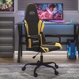 vidaXL Masažni gaming stol črno in zlato umetno usnje | Shoptok.si
