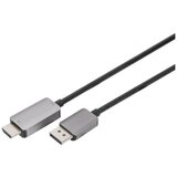 Digitus DisplayPort priključni kabel DisplayPort utikač, HDMI A utikač 1 m crna DB-340305-010-S DisplayPort kabel | Eponuda.ba