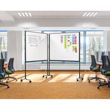 eurokraft pro pomična bela tabla workboard, emajlirano jeklo, šxv 1500 x 1200 mm | Shoptok.si