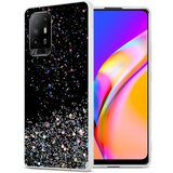 Cadorabo Ohišje, združljivo z Oppo A94 5G in črna z bleščicami - Zaščitni ovitek iz prožnega silikona TPU s svetlečimi bleščicami, (20860350) | Shoptok.si