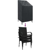 vidaXL Pokrov za vrtn stol Črna 70 x 70 x 85 / 125 cm 210D tkanina | Shoptok.si