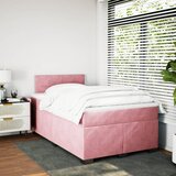 Box spring krevet s madracem ružičasti 120 x 200 cm baršunasti | shoptok.hr