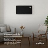 Klarstein Wonderglass infrardeča plošča | 480 W | 10 m² | Moderna steklena zasnova | 90 cm x 58 cm | Shoptok.si