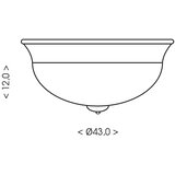 Brilagi Plafonska svetiljka FRESCO 2xE27/40W/230V, prečnik 43 cm, braon | Eponuda.com