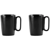 Vialli Design Črne lončene skodelice v kompletu 2 ks 250 ml Fuori –