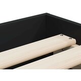 vidaXL Posteljni okvir s predali črn 75x190 cm inženirski les | Shoptok.si