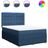 Maison Chic Box spring postelja - Vzmetna postelja z vzmetnico modra 160x200 cm blago SL23855, (21880150) | Shoptok.si
