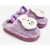 Kesi Children's slippers furry bunny, purple Dicera Cene