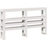 Maison Chic Posteljno vzglavje - Vzglavna omarica - Nočna omarica s policami bela 120 cm trdna borovina, (21711199) Cene