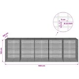  Gabion s žicom debljine 3,5 mm i mrežom 5x2,5 cm 500x100x150 cm | shoptok.hr